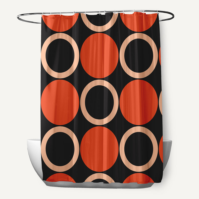Rideau de douche Mod Circles, Orange récolte