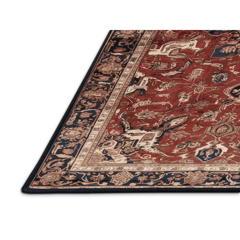 Tapis brun lavable à la machine, Rectangle 5 pi x 7 pi