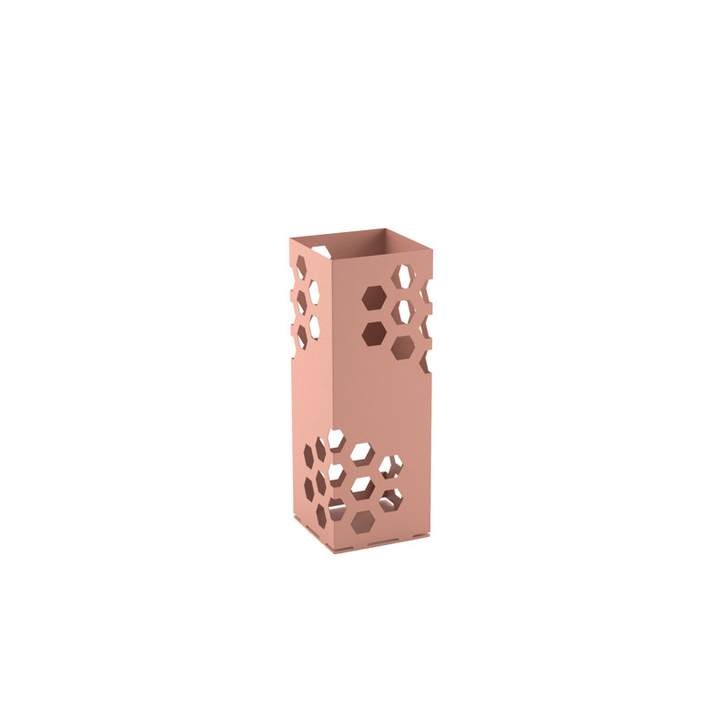 Scherer Metal Freestanding Umbrella Stand, Beige Red