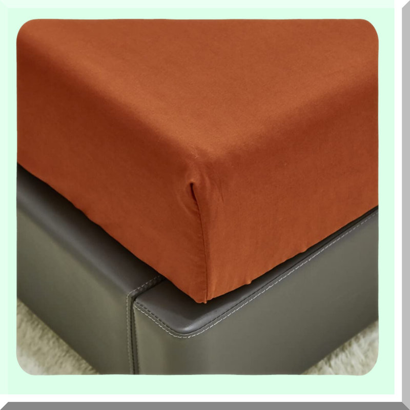Rustic Queen Bedding Set - 4 Piece Burnt Orange Sheet Set with Fitted Sheet, Flat Sheet, and 2 Pillowcases - Soft Bed Sheets