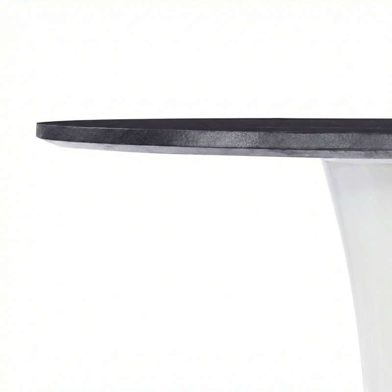 Table de salle à manger 31 po Haddix, Marbré noir biseauté