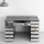 Ninian Vanity Dressing Table with 13-Drawers Glass top 130cm Wide-826015027