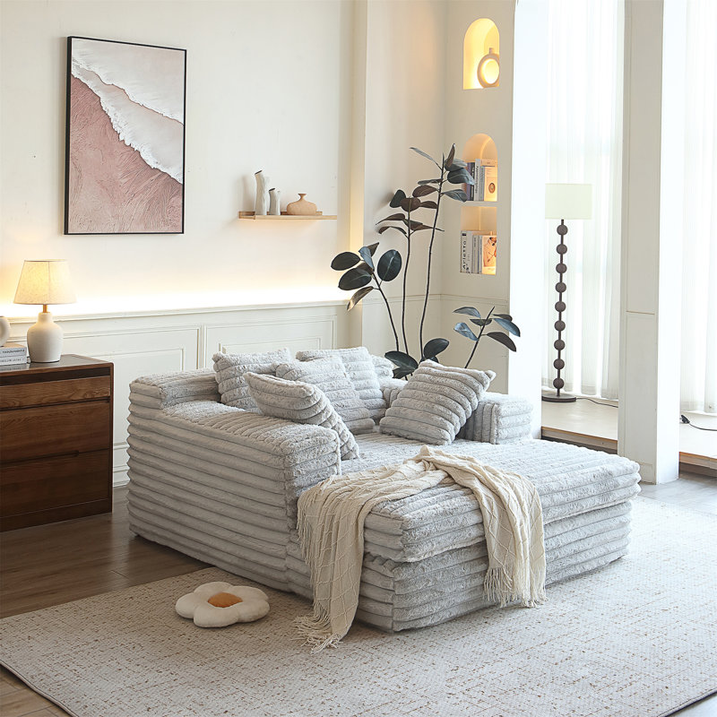 Chaise longue d'intérieur, Gris clair