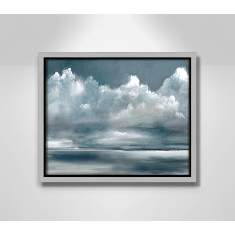 «Moody Seas» par Ruane Manning, Argent argent, H 9,5 po x l 11,5 po