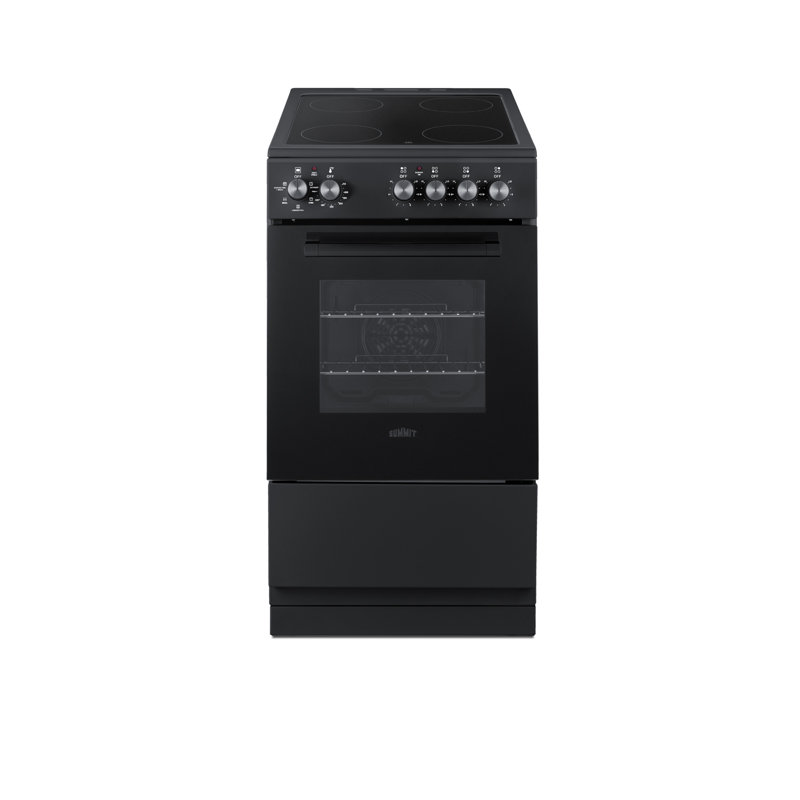 Summit Appliance 20" W Electric Smooth-Top Range, Black