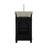 Lucia 20 In. W X 16 In. D X 35 In. H Single Sink Bath Vanity In Black Finish With White Ceramic Top