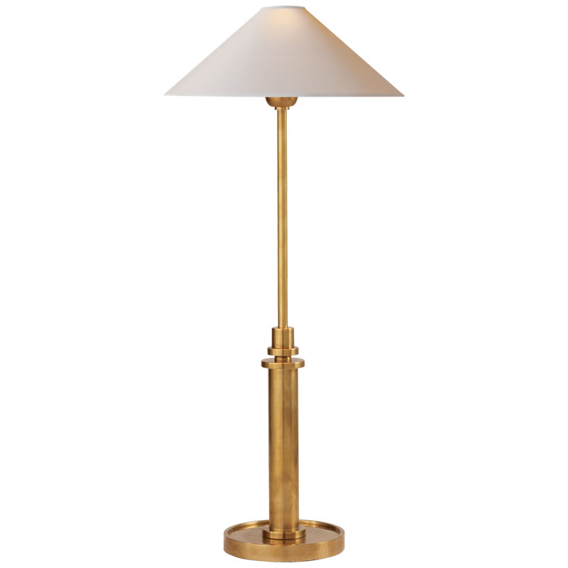 J. Randall Powers Hargett Buffet Lamp, Antique Brass, Fabric