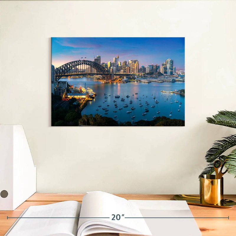 Sireci Bustling Sydney Skyline, 8" H x 12" W