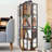 5 Tiers Rotating Bookshelf, Corner Bookcase, 360 Display Wood Spinning Bookshelf