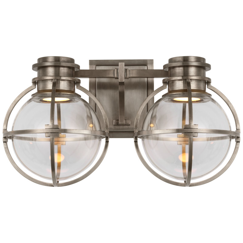 Gracie Double Sconce by Chapman & Myers, Antique Nickel