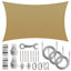Royal Shade Rectangle Shade Sail With Installation Winch Kit-114890847-114890850