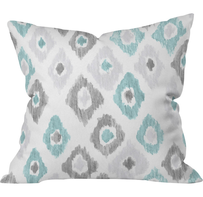 Social Proper Ikat Outdoor Throw Pillow, 16" x 16"