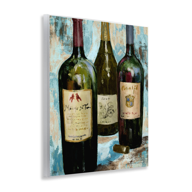 Plaque murale étiquetée «Trio Bottle Wine», design par Lanie Loreth