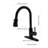 Single Handle High Arc Matte Black Pull Down Kitchen Faucet, Stainless Steel, 1.8 Gpm Flow, Easy To Install And Operate Steel Faucet With , Black, Handle, Arc, Gallons Per Minute