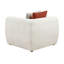 Ensemble de canapés d'angle modulaires luxueux 4 pièces, fauteuils sans accoudoirs, coussins beiges rembourrés, mobilier de salon moderne en bois massif.
