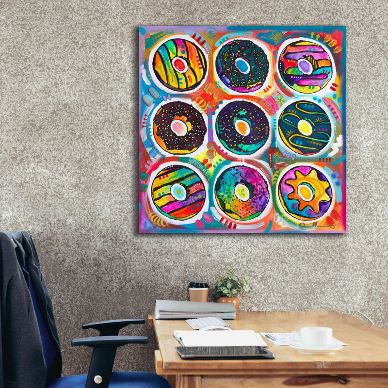'Doughnuts' by Dean Russo, Canvas Wall Art, 37" H x 37" W x 1.5" D