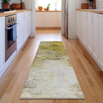 Premium Machine Washable Cerrito AMF595 Gold Rug