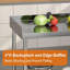 Table en acier inoxydable avec dosseret, table de préparation des aliments robuste, tablette réglable pour le restaurant et la maison-130075453
