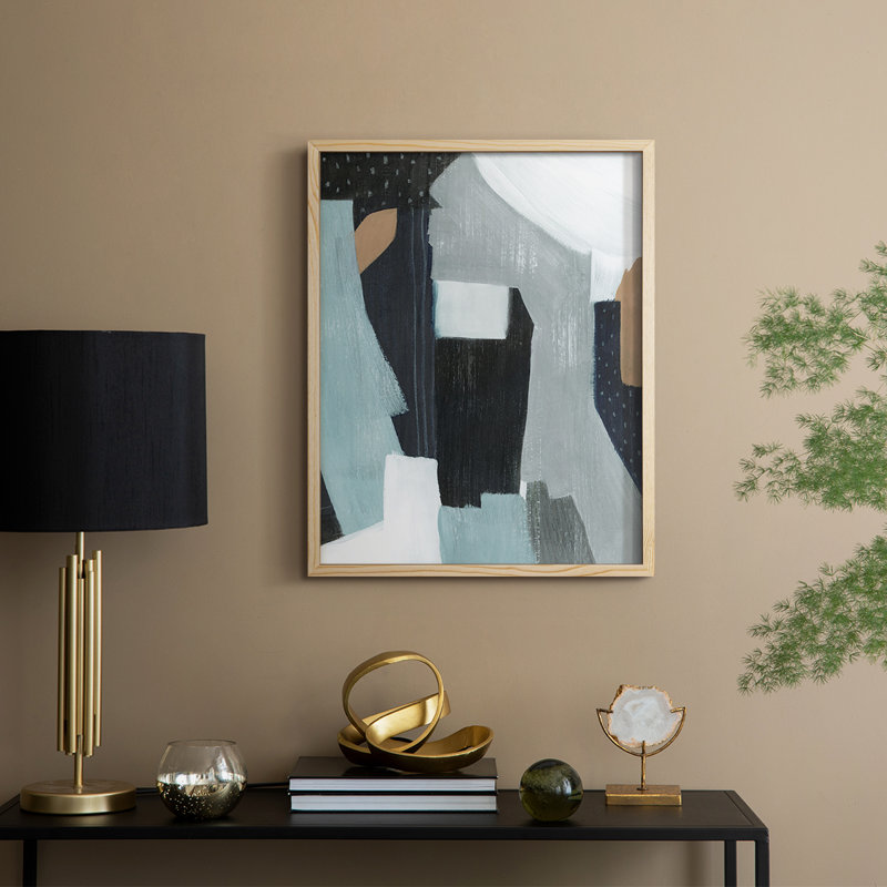 Tangerine Lagoon I, reproduction encadrée - bois massif, H 11 po x l 9 po