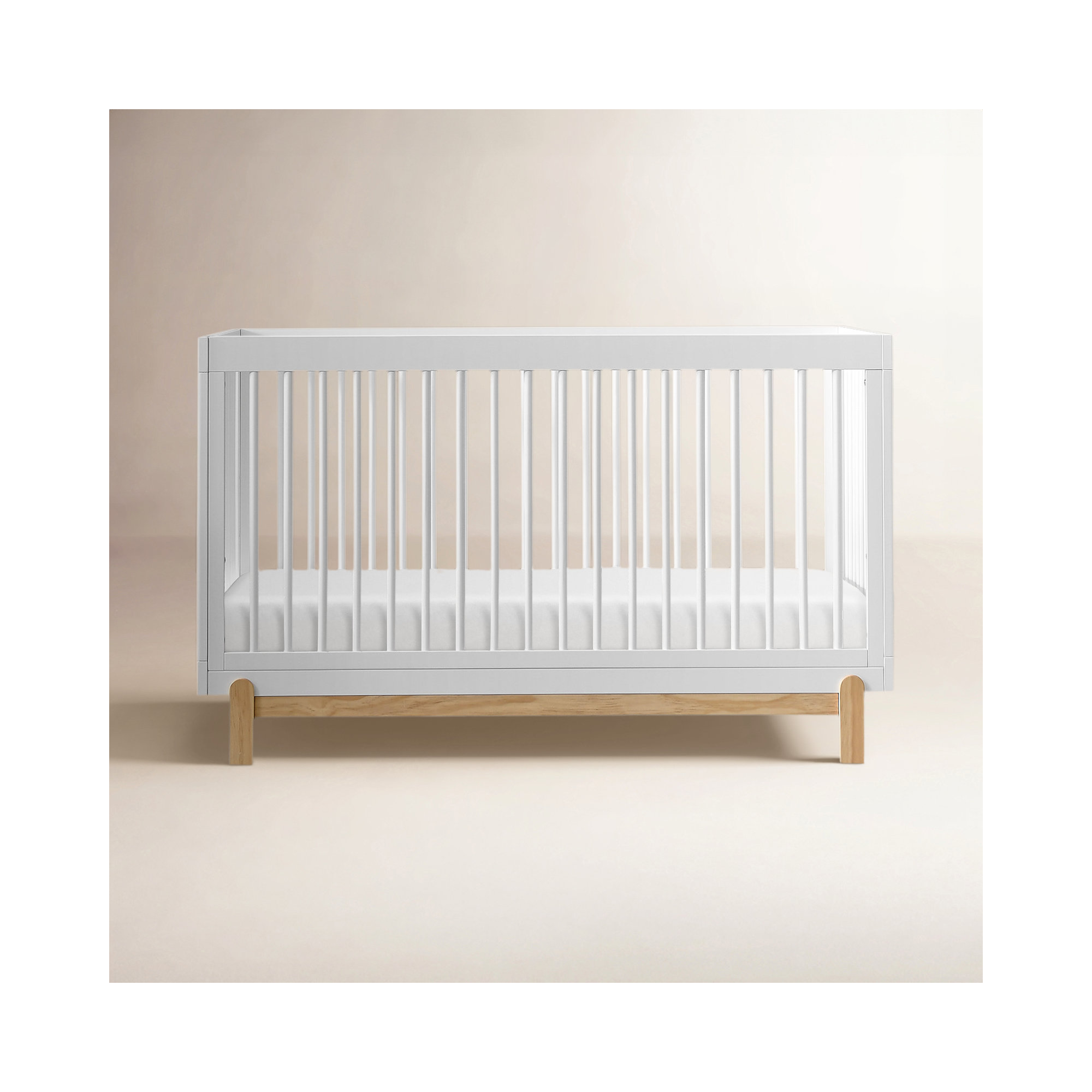 Poppy 4-in-1 Convertible Crib, Bianca White