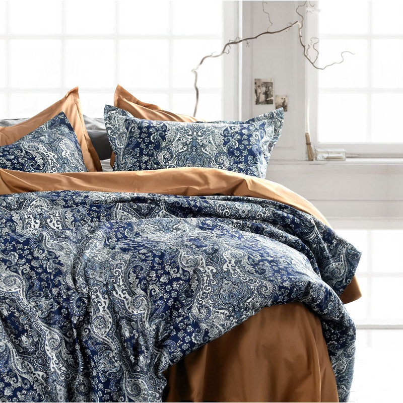 Sateen Damask Duvet Cover, King Duvet Cover + 2 King Shams