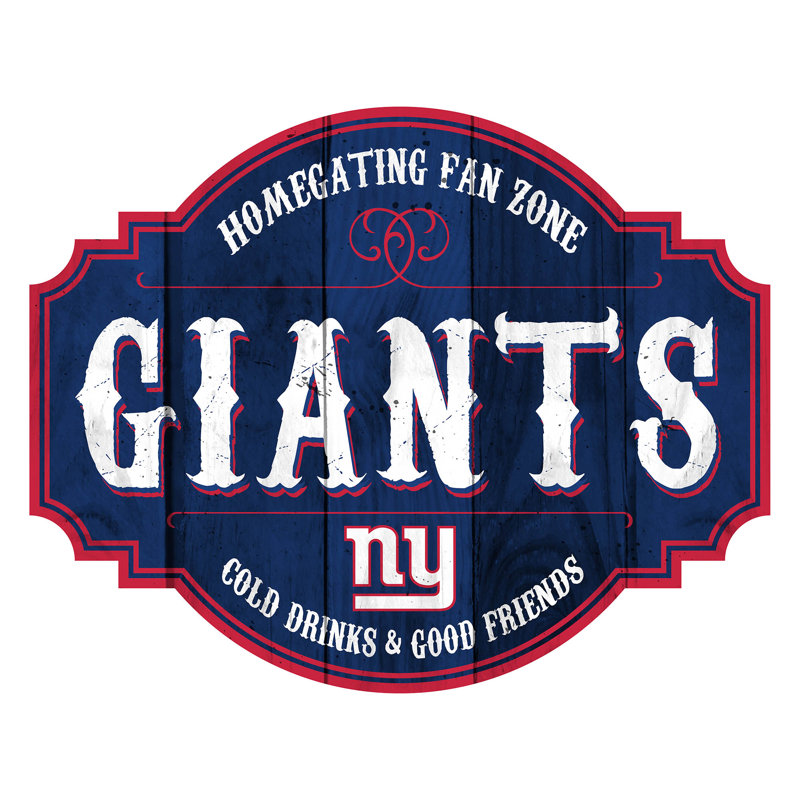 Entertainment Wall Decor, 23.5" x 23.5" x 0.25", New York Giants