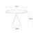 Walnut+Black Round Solid Wood Dining table-976494565
