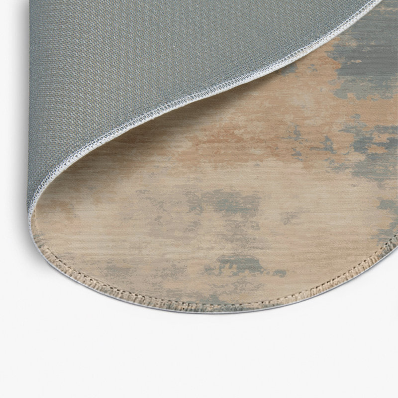 Tapis gris intérieur et extérieur surteint, Rond 5 pi