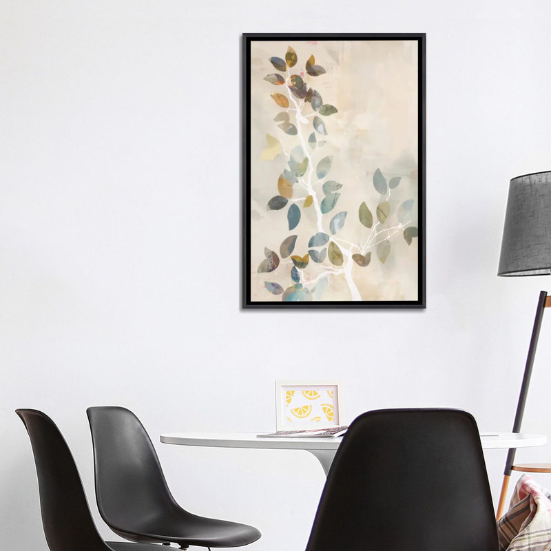 Toile d'érable I - reproduction d'art murale - toile encadrée, Noir patiné, 40" H x 26" W