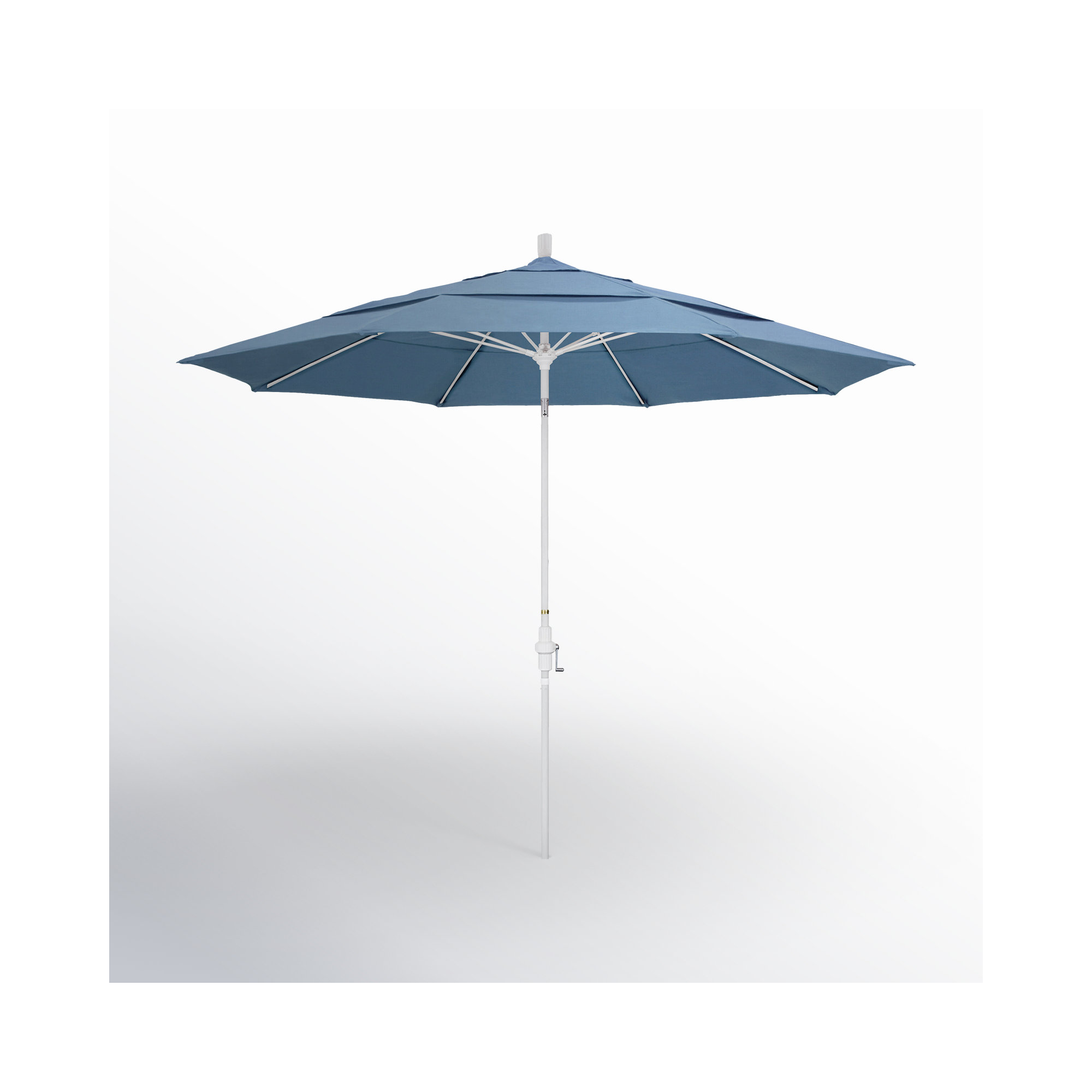Brent 132'' Sunbrella® Outdoor Umbrella, Canvas Air Blue Sunbrella® Canvas