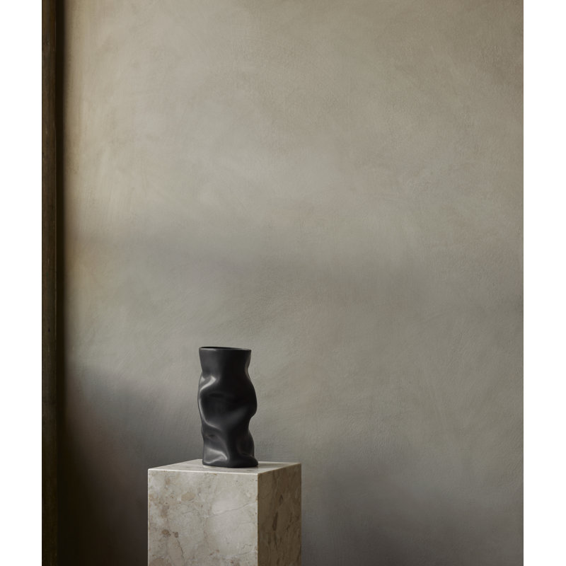Collapse Table Vase, Black, 7.9" H x 6.3" W x 6.3" D