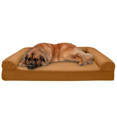 Quilted Orthopedic Bolster Sofa Pet Bed