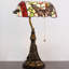 Petite lampe de table en verre coloré Tiffany Banker