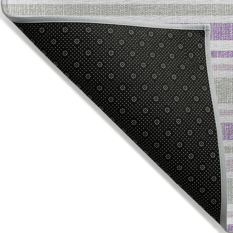 Tapis extérieur lavable antidérapant à rayures perlées 2 pi x 3 pi