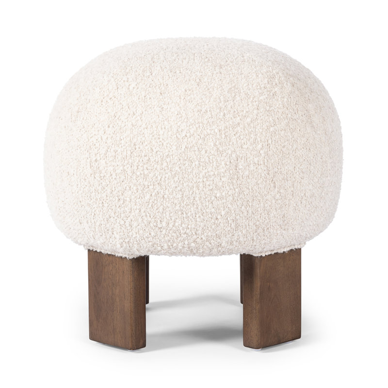 Genna Round Ottoman, Somerton Ash Boucle