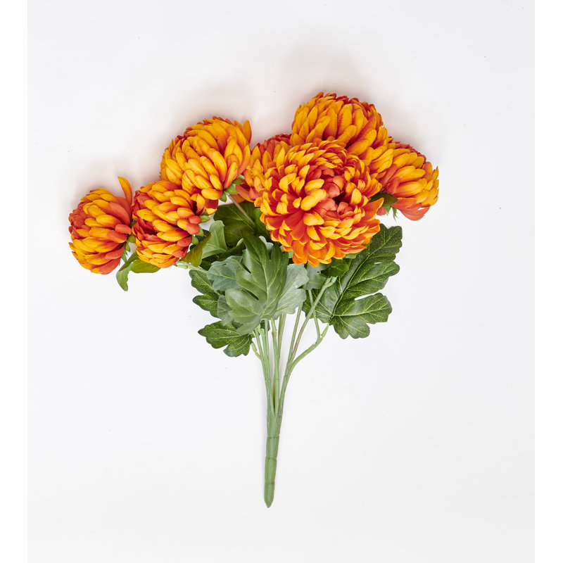 Buisson artificiel de chrysanthème, Orange