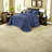 Comfortable Reversible Bedding Sets Cotton Navy Patterned