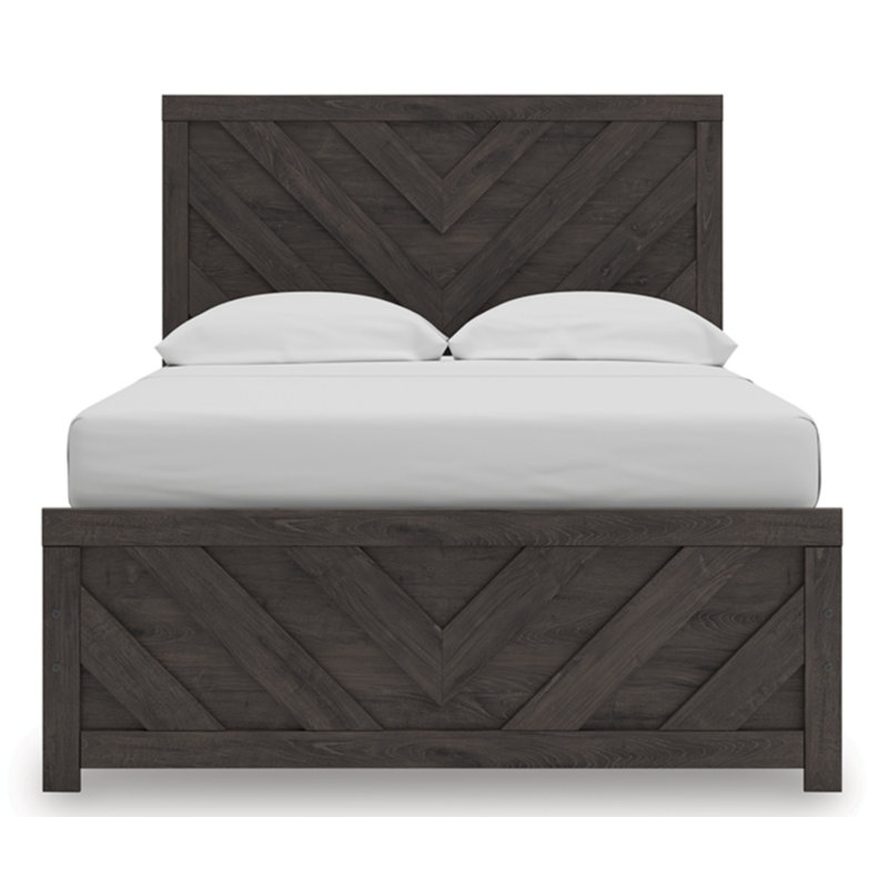 Haley Full Panel Bed, Gray, Full / Double