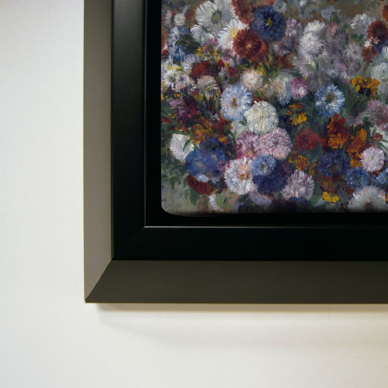 «Beautiful Flowers» par Edgar Degas - Impression sur toile, H 34 po x l 34 po, Noir