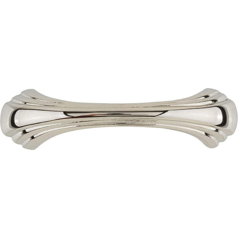 Petite poignée de tiroir Art Deco (centre: 3 po), Argent