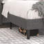 Lit plateforme tapissier Toderick avec aile de luxe et mélange de lin-985124330-985124329