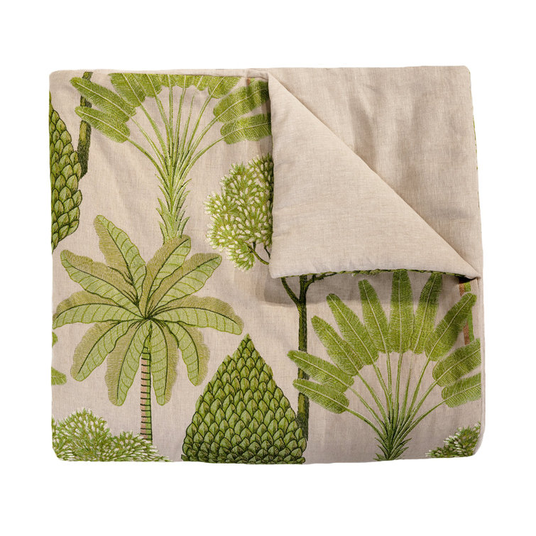 Majorelle Embroidered Throw Blanket