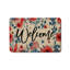 Tapis rouge à motif floral festif, porte avant et terrasse, 24 po x 36 po Festival