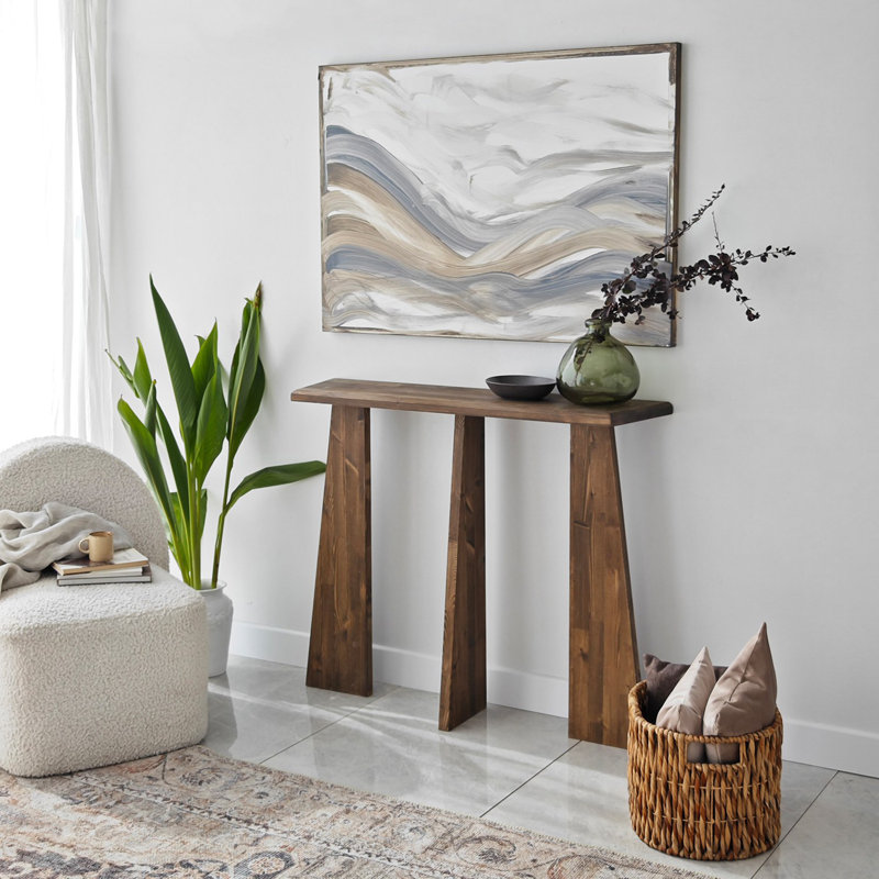 Commode rustique en bois massif Bellest, finition noyer, 39,4 po x 32,7 po x 11,0 po | Fabrication 100% bois massif, design moderne | Solution de rangement idéale pour la chambre à coucher ou le salon, durable et élégante