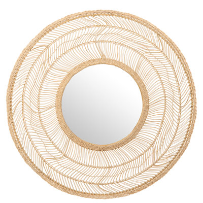 Aundra Wood Flat Wall Mirror