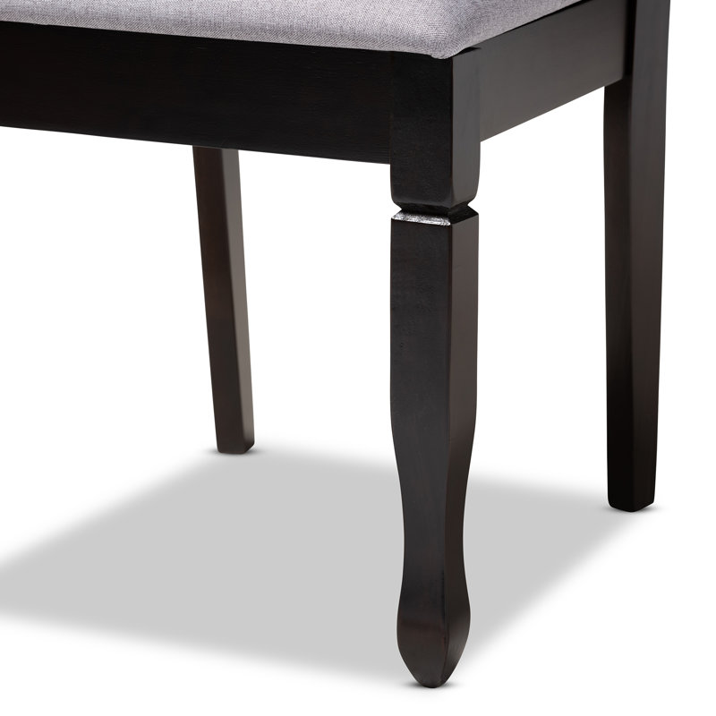 Chaise en bois massif Roby, Gris