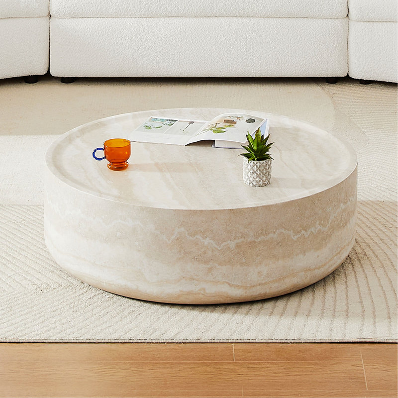 Vozelle Coffee Table,cocktail table,living room table with round tabletop