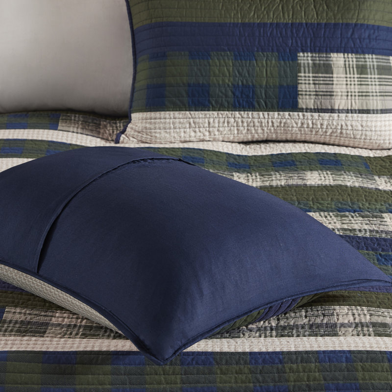 Woolrich Spruce Hill Oversized 100% Cotton Quilt Mini Set, Full/Queen Coverlet + 2 Shams