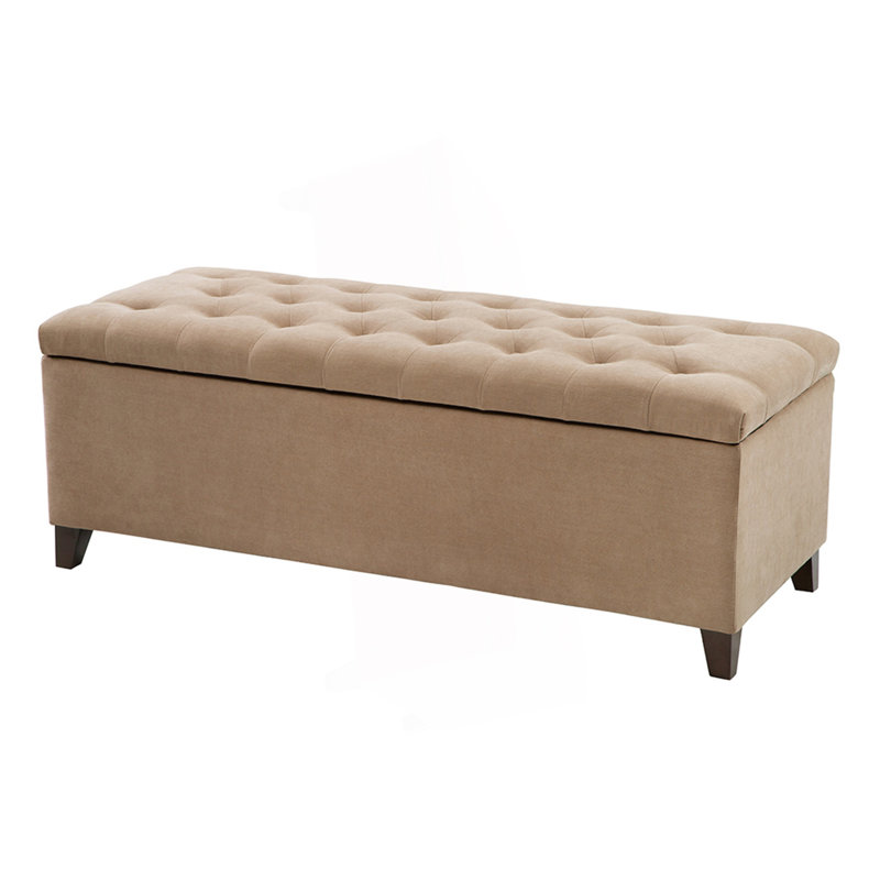 Tufted Top Storage Bench, Mudroom Bench, Sand