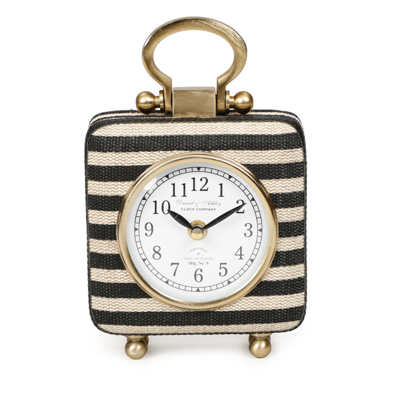 Mona Black Striped Designer Standing Accent Clock